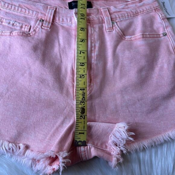 Juicy Couture Acid Wash Wild Peach Pacific Short HR Shorts Size 28 - Picture 9 of 13
